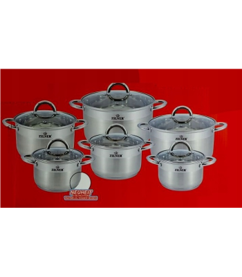 Roostevaba terasest 6-osaline ZILNER pottide komplekt zl-8109